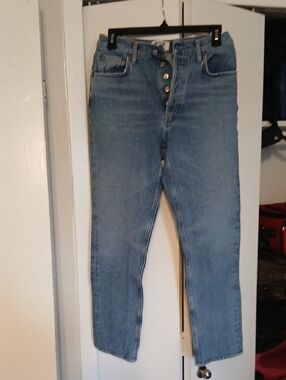 Agolde Men's Slim Light Blue Button-Fly Jeans